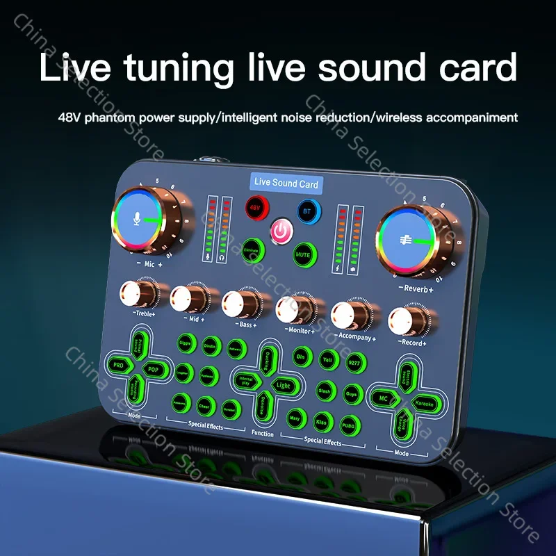 

K700 English Version Sound Card Live Broadcast Special Equipment 48V Kanon Sound Card K Song Live Streaming Host