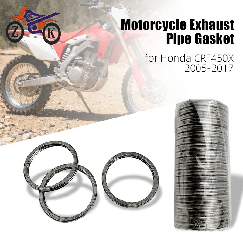 Motorcycle Exhaust Muffler Gasket for HONDA CRF450R CRF450X CBR250 CB300F CBR300 CMX300 CRF250LA CRF450R 18291-MEB-670 10/PCS