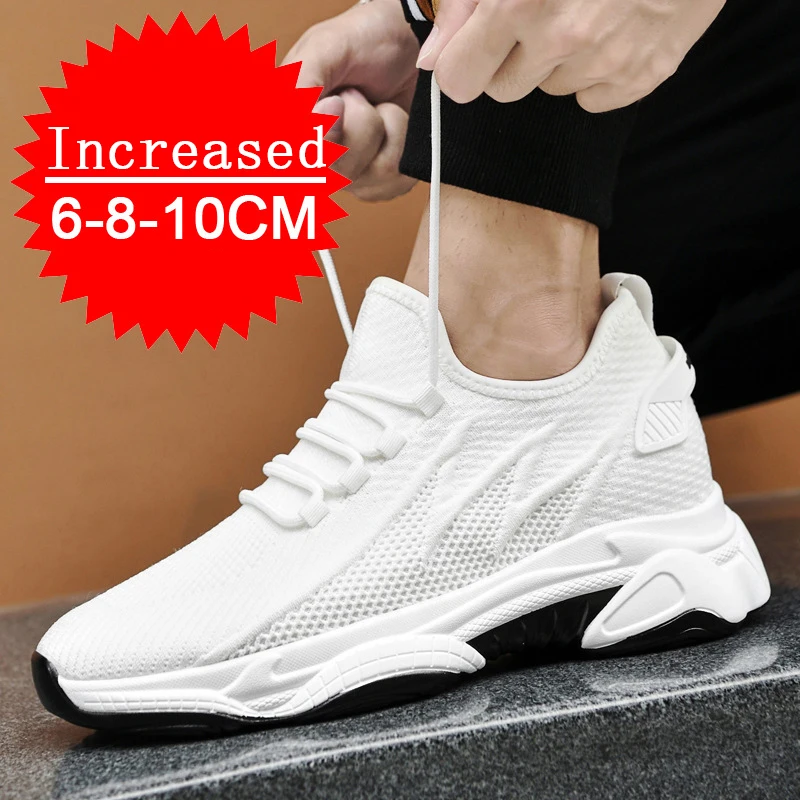 

Man Mesh Breathable Soft-soled Running Shoes Sports Shoes Casual Shoes Invisible Inner Height-increasing Shoes Increasing Shoes