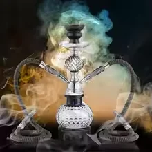 

Glass Complete Shisha Hookah Set with Ceramic Bowl Tongs Hookah Hose Shisha Nargile Sheesha Narguile Chicha Water Pipe Hookah