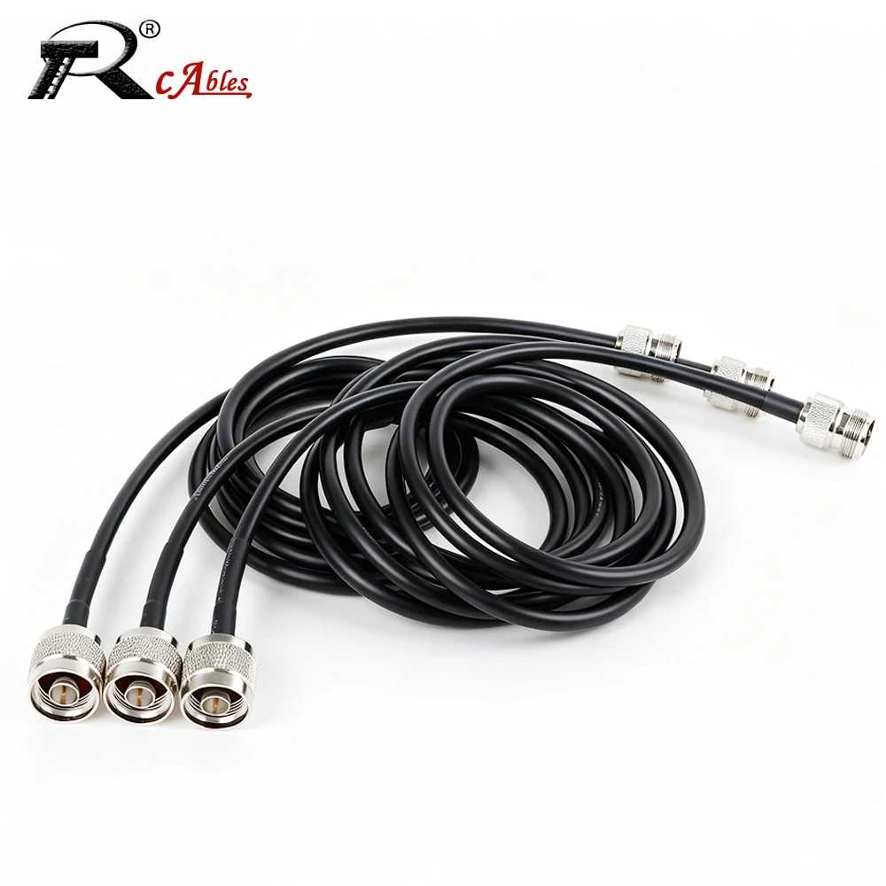 LMR200 Low Loss RF Coaxial Cable N-Male to N-Male Flange N-Female 50 Ohm WiFi Antenna Extension Cord Pigtail for Professional Us