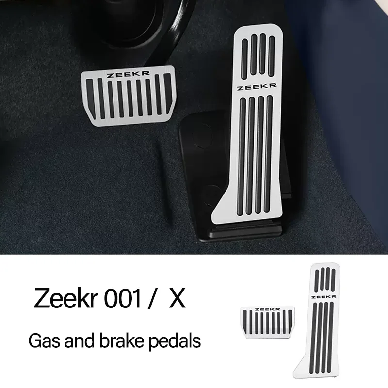 

Zeekr 001 X 2021 2022 2023 2Pcs Gas Brake Pedal Aluminum AlloyBrake Gas Accelerator Non-Slip Foot Pedal Auto Accessories