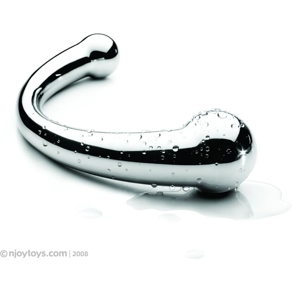 عصا معدنية G-Spot للبالغين، 7.5 بوصة، فولاذ مصقول