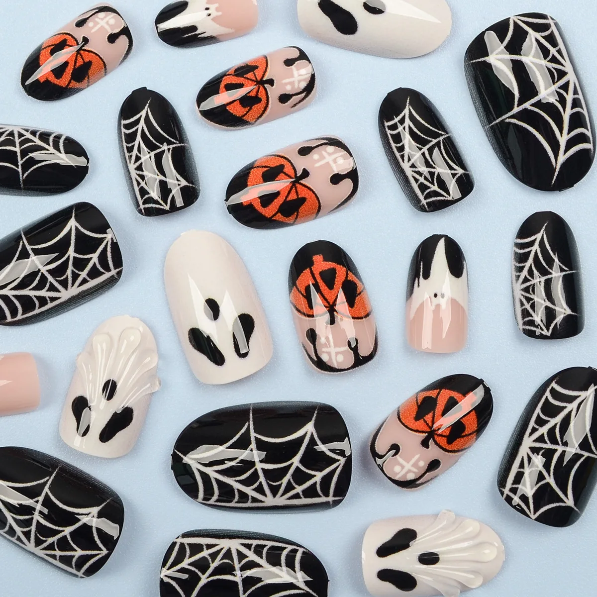 Halloween Fake Nails Ghost Pum - огляд і ціна Pumpkin Lantern Halloween