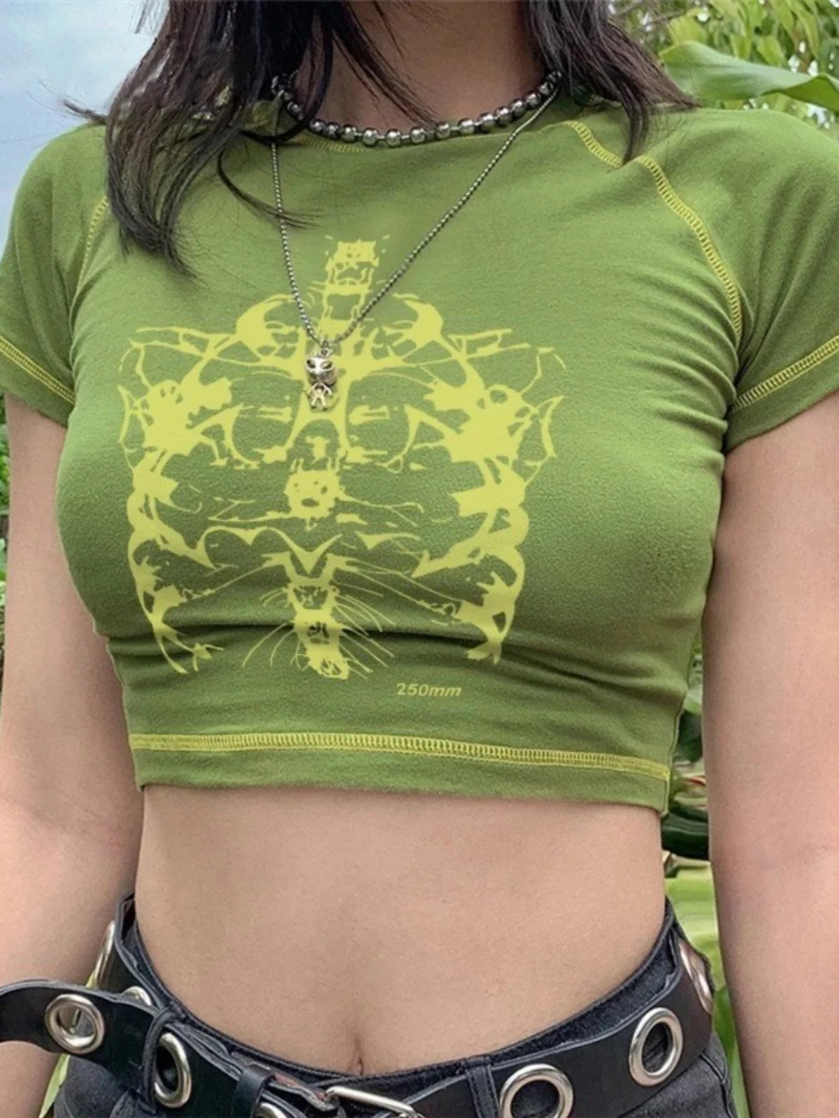 

Slim Fit ort Sve Printed T-irt Top Faionable Chinese Sle Women's Clothing Polyester Material Spring Season