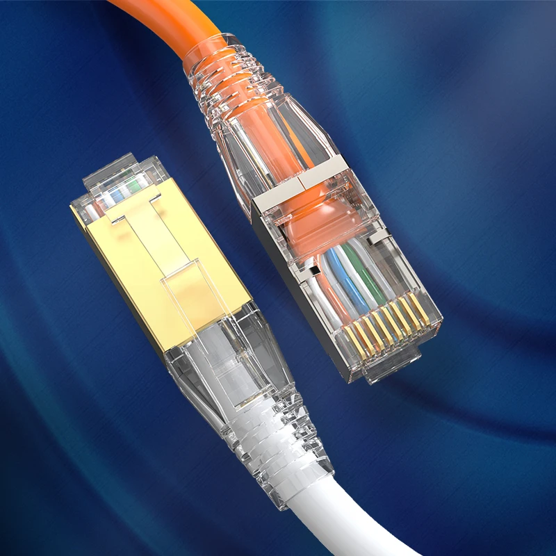 Aucas High Quality Solid Pure Copper Twisted Pair Network SFTP CAT7Shielded RJ45 Ethernet Lan Cable 0.5M1M 2M 3M Free Shipping