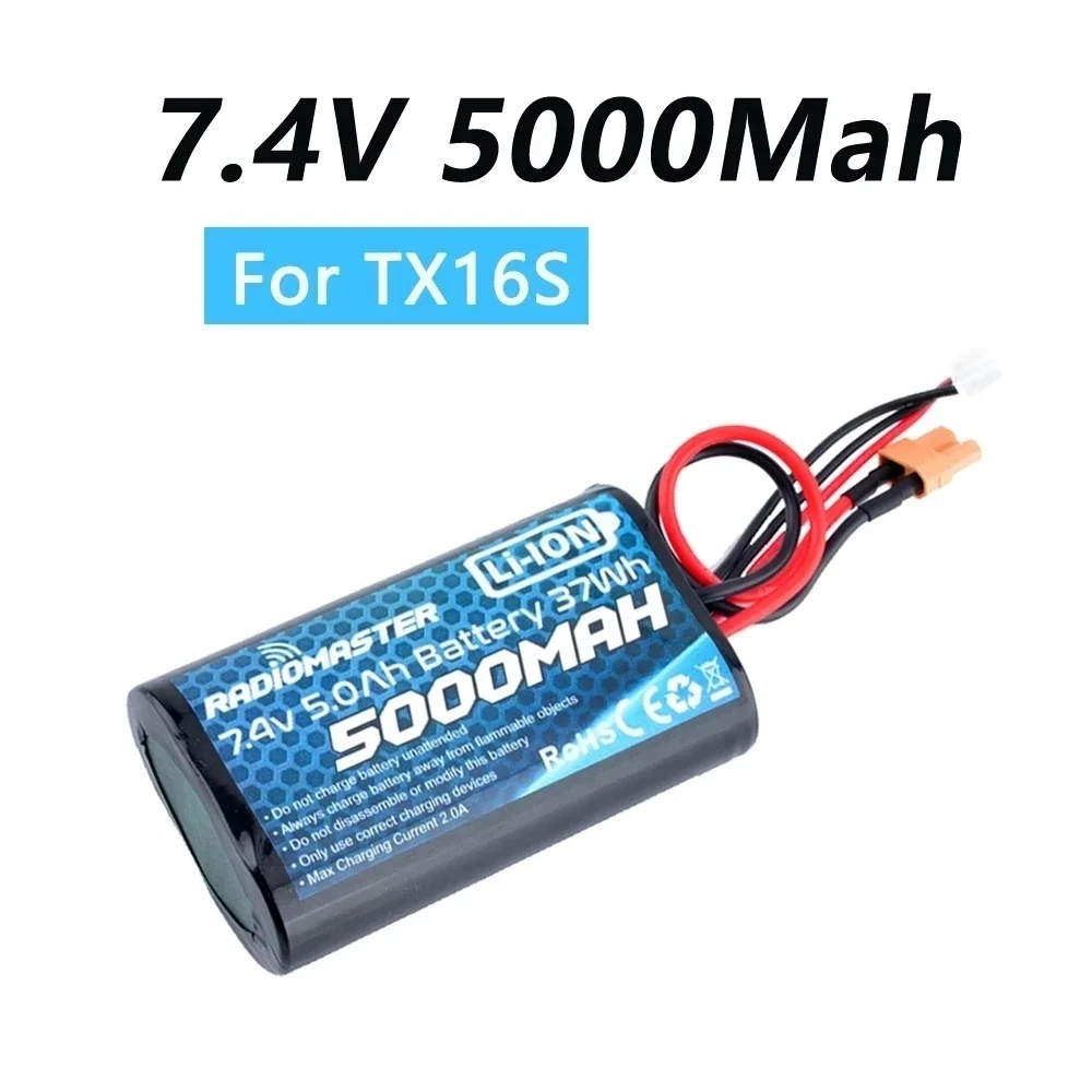 RadioMaster 2S 7.4V 5000mah 37wh Li-Ion pil txremote TRemote kontrol verici JST-XH ve XT30 fiş büyük dayanıklılık