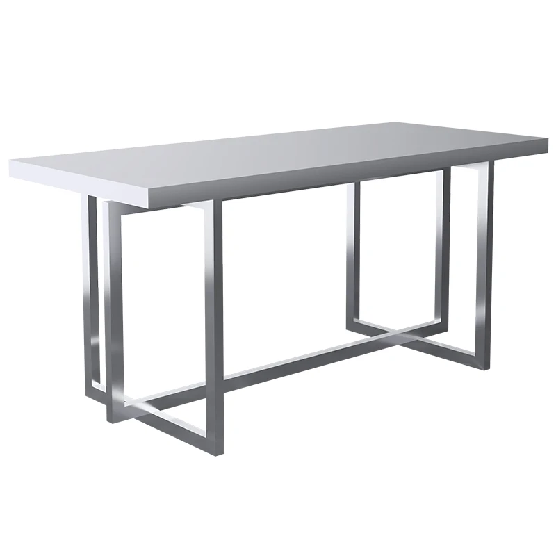 

Clothing store stainless steel Nakajima Taiwan titanium brushed water table display table buyer store storage workbench display