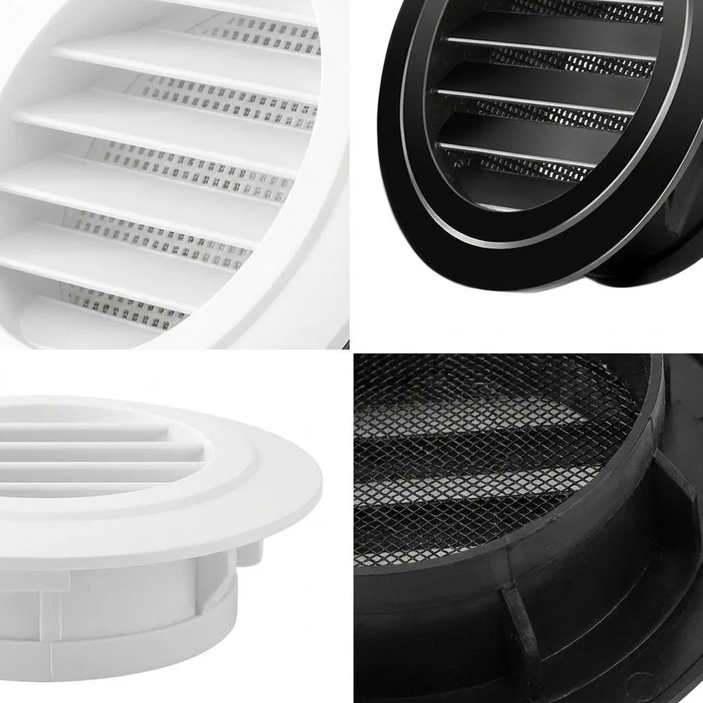 Black 5 Inch Ceiling Grille Dust for proof Filter Secure Side Latches Abs Plastic Construction Washable Nylon Mesh