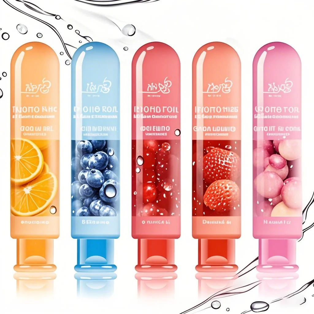 5pcs/Set 80ml Adult Erotic Lubricant Fruit Flavor Sex Water-soluble Human Lubricant Private Parts Lubricant Massage Sex Toy