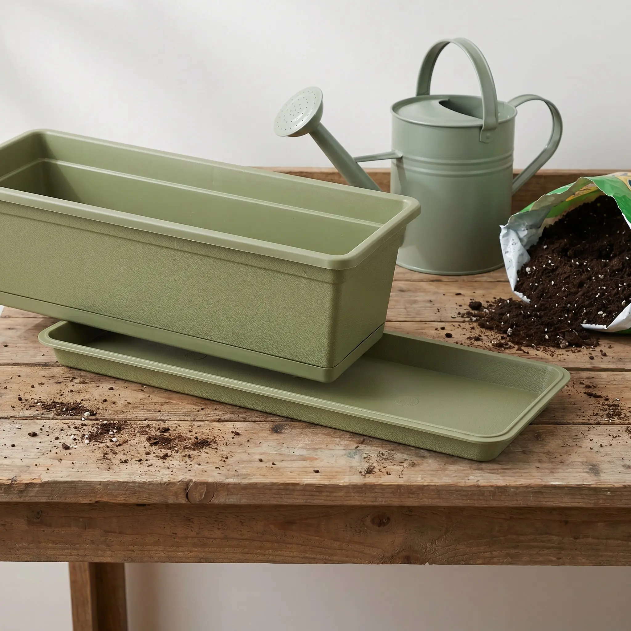 Rectangular Plastic Plant Tray - Drip Tray Saucer 评论和价格