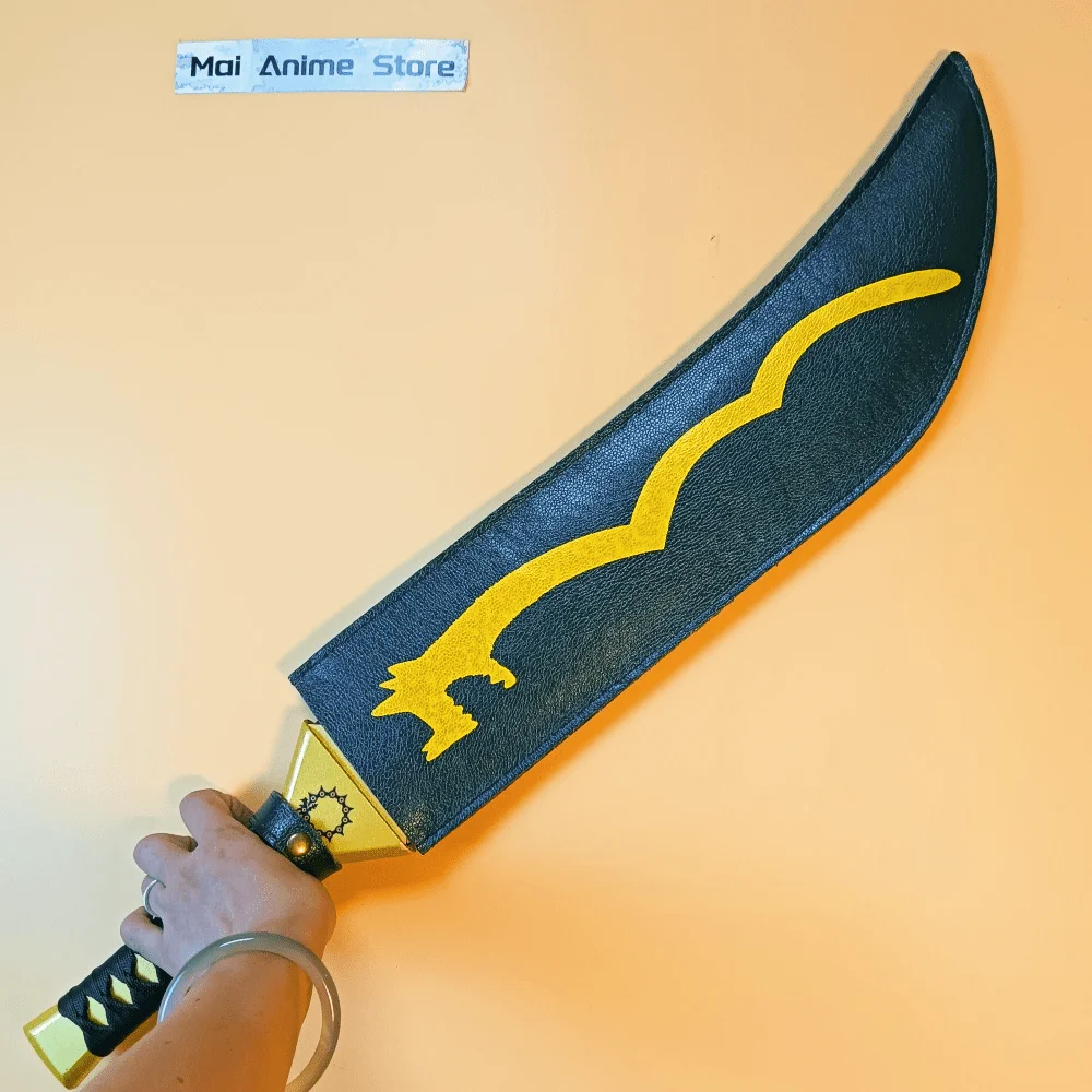 28in os sete pecados pecados katana meliodas perdido bane espada japonês katana samurai anime cosplay prop ninja faca sabre brinquedo presente