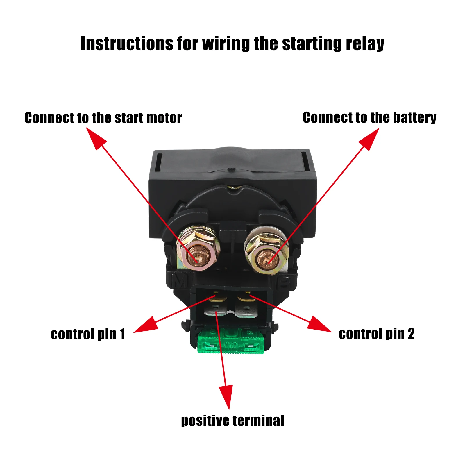 Relay Starter Solenoid Switch For Kawasaki EL250 EX250 VN1500 ZX1000 NT650 N500 Ninja ZX-6 ZX-10 ZX-11Starter Solenoid Relay