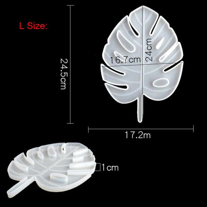 Tropical Leaves Coaster Resin Molds , Palm Leaves Silicone Mold for Faux Agate Slices Cups Mats Coasters Decoration