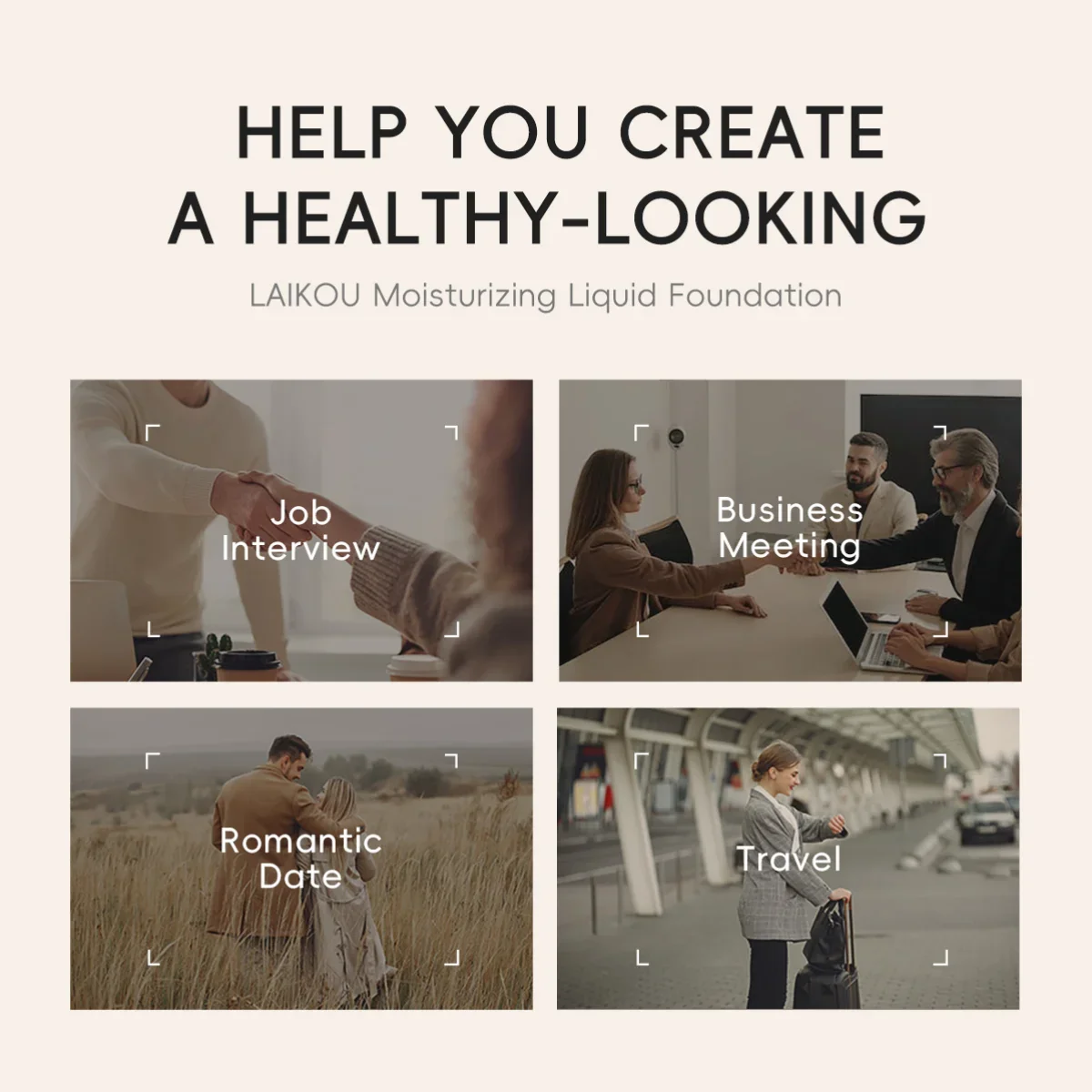 LAIKOU Long-Lasting Liquid Foundation Cream Waterproof Concealer Professional Matte Face Makeup Even Skin Tone Base Cosmetics