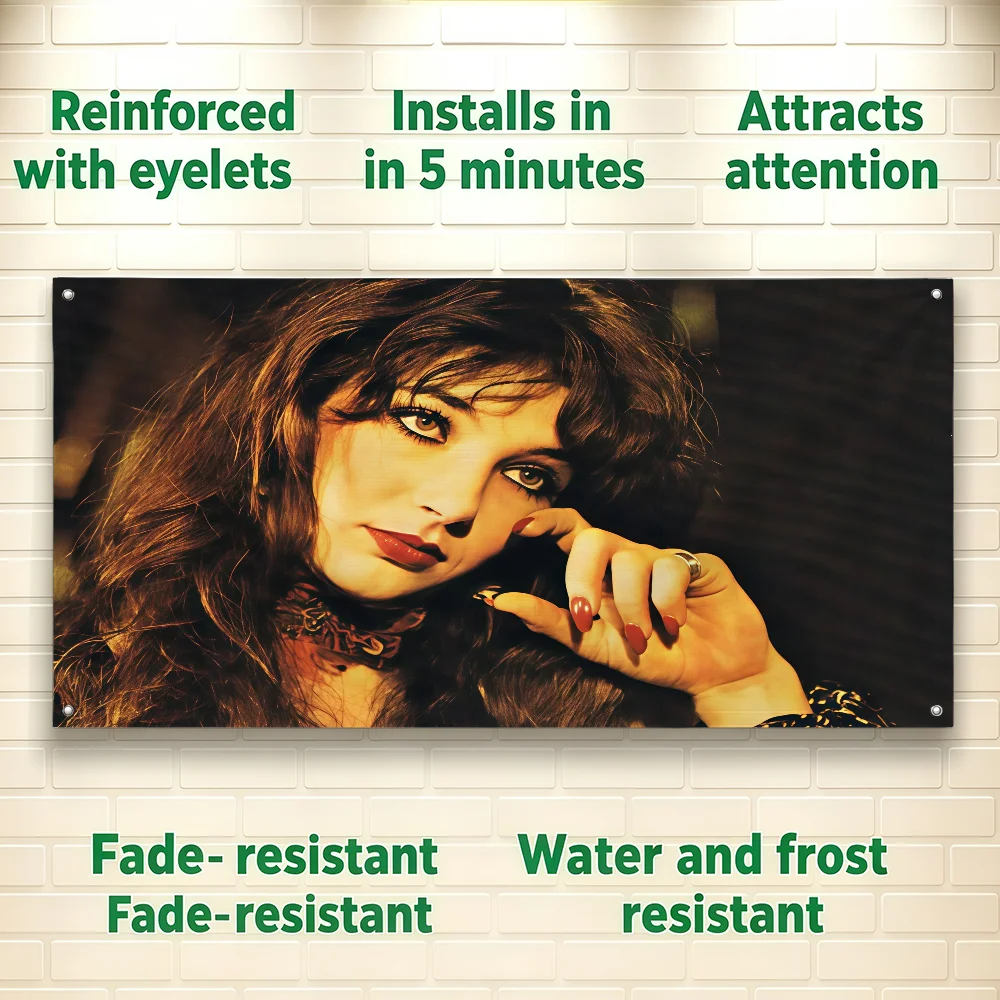 Singer K-Kate Bush flag For Room Dorm Camping Picnic Art Style Garage Bar wall Decoration Banner