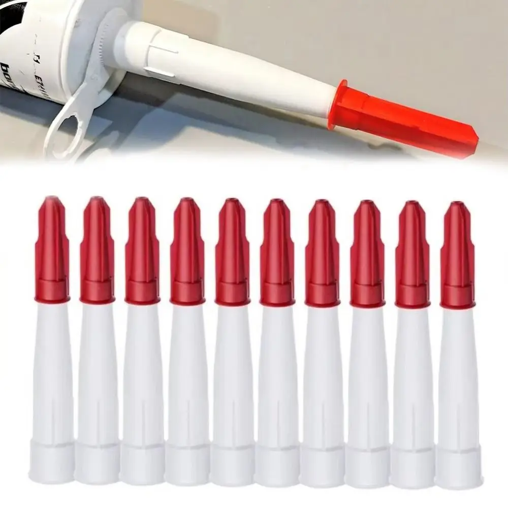 10 個再密封可能なノズルキャップ標準ネジユニバーサルシーラントツールキット保護キャップマスティックカートリッジ建設ツール