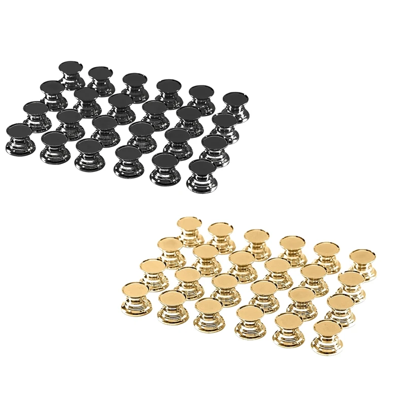 24 Piece DIY Crystal Epoxy Resin Drawer Knob Base DIY Resin Handle Alloy Base In Bulk (Black)