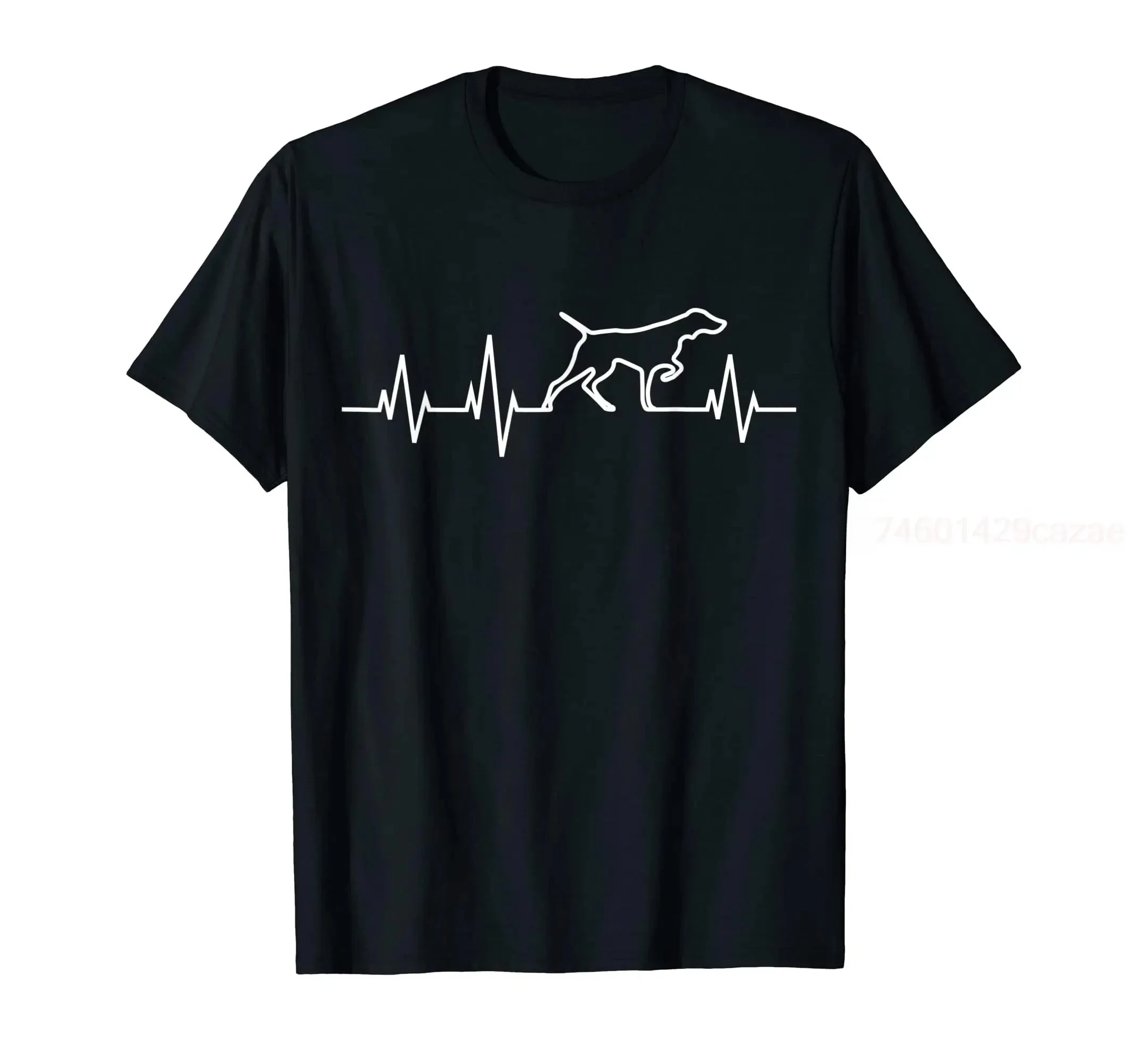 100% algodón alemán de pelo corto puntero perro latido del corazón GSP amante de la raza camiseta hombres mujeres camisetas UNISEX tamaño S-6XL