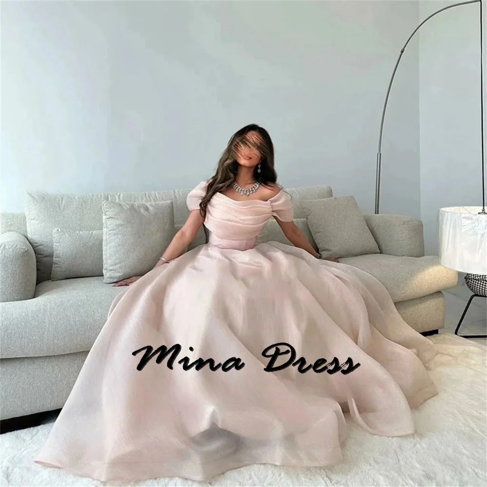 Mina Customized Fold-down Evening Gown Elegant Dresses for Women Gala Party Dress Luxurious Off-the-shoulder Prom Dresses Sale