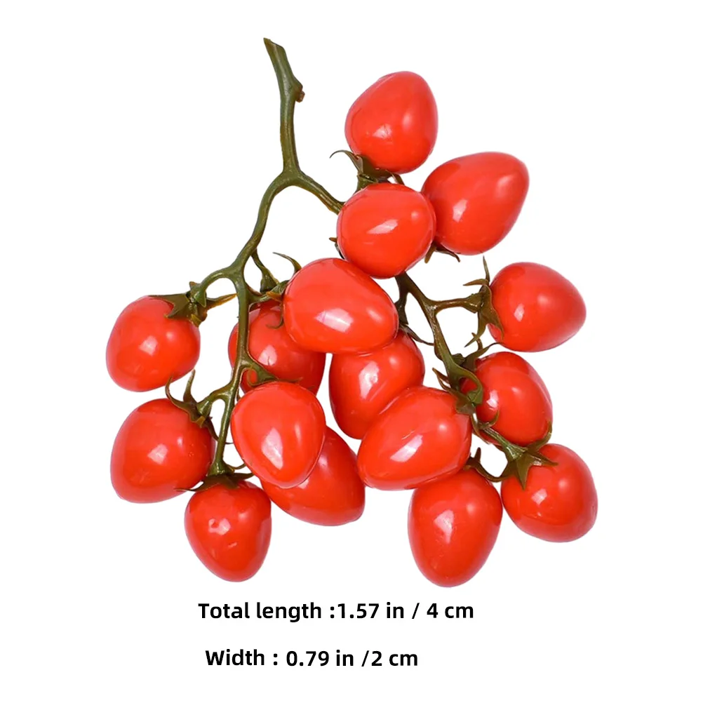 Simulation Cherry Tomatoes Bunches Elegant Stylish Decor Home Office Restaurant Display Lightweight Compact Fake Cherry Tomatoes