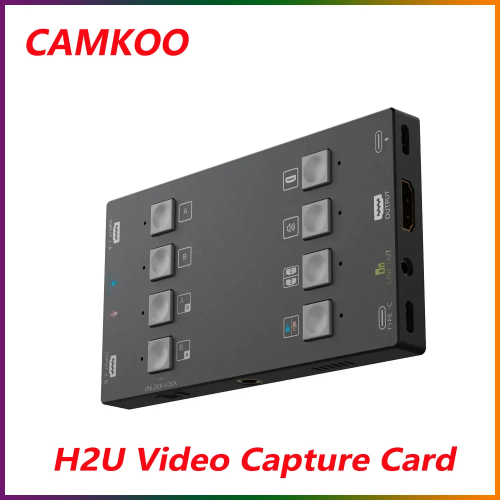

Camkoo H2U HD dual HDMI-compatible Video Mixing Capture Card Camera Switch Station Live video Conference for 4KCapture Card