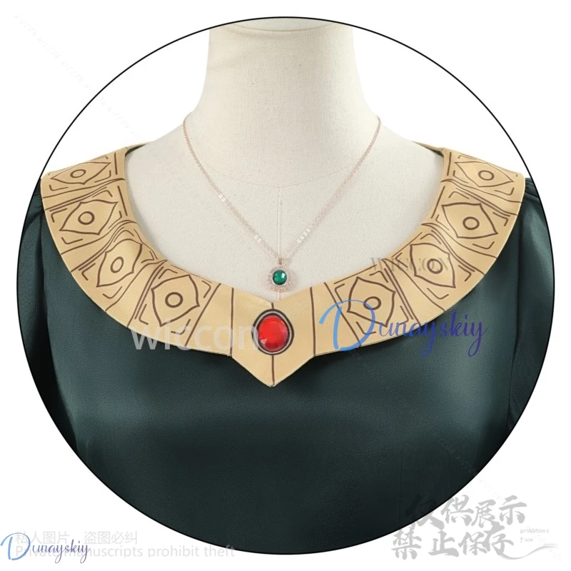 Costume de Cosplay du Film Anime Rohirrim, Robe Verte Hera, Perruques Rouges Lolita pour Femme, Bol, Halloween, Noël, Personnalisé