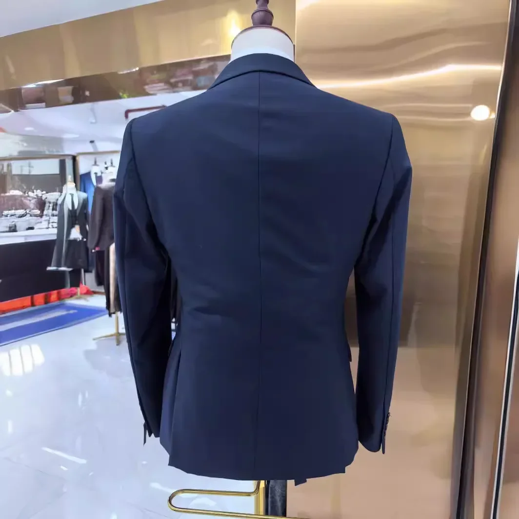 Formal Suits for Men Slim Fit with Belt 2025 Peak Lapel Wedding Groom Tuxedo 2 Pieces Italian Style Jacket with Pants