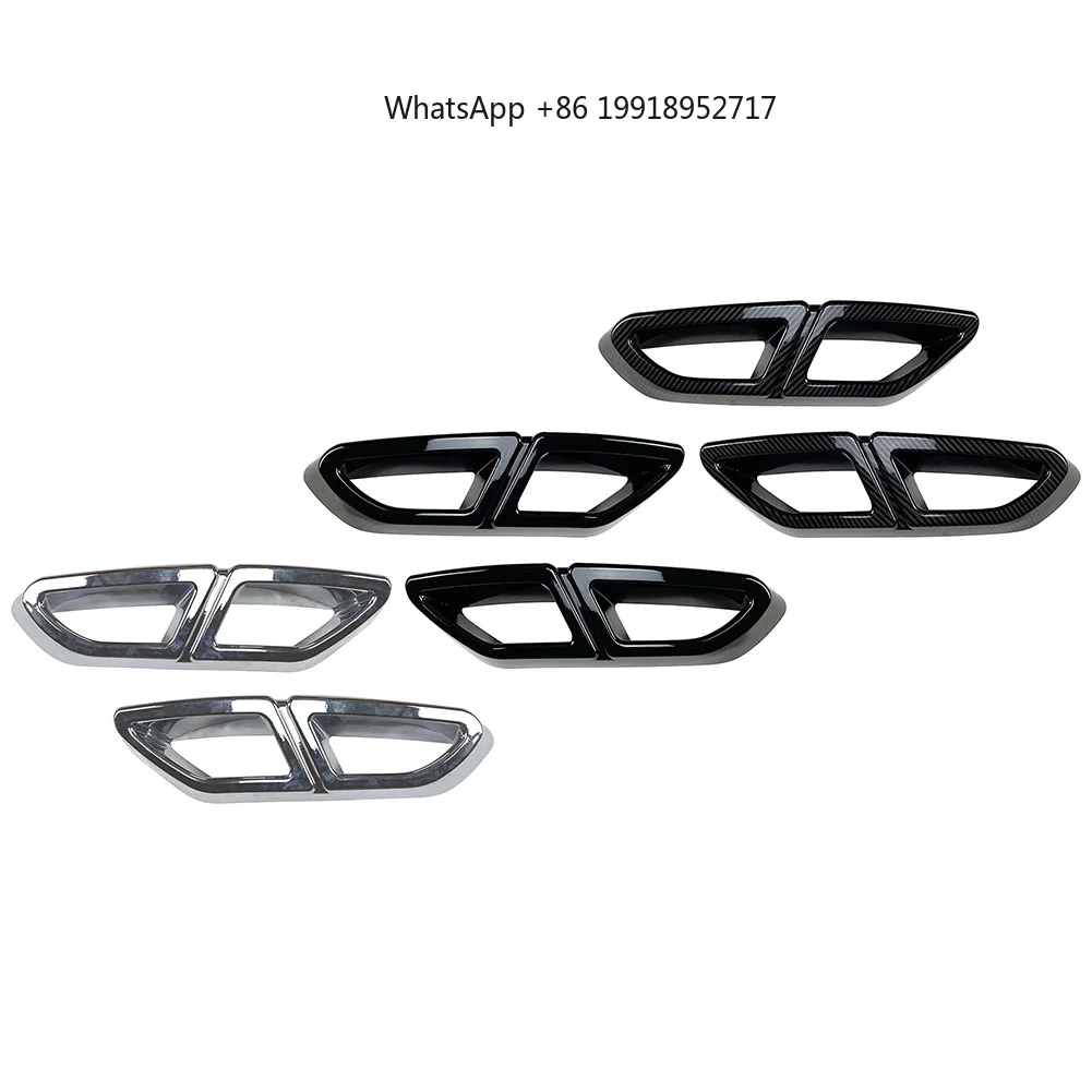 2x Rear Exhaust Muffler Tail Pipe Cover Trim ABS Decorative For VW Passat B8 2016 2017 2018 2019 Car Exterior Accessory