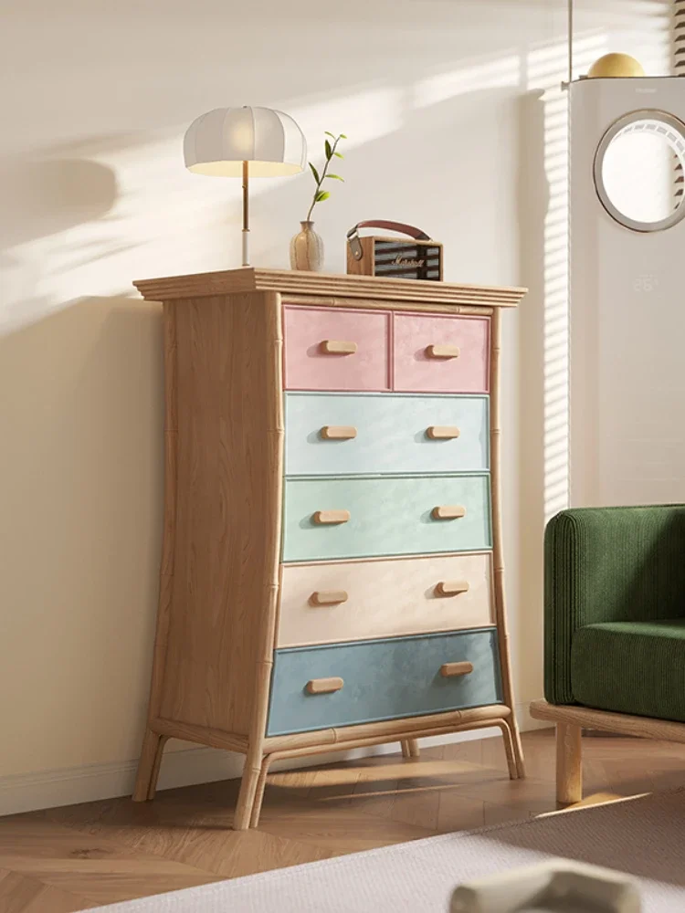 Light Luxury Solid Wood Locker Nordic Modern Chest of Six Drawers Creative Cabinet Storage Bedroom Cabinet