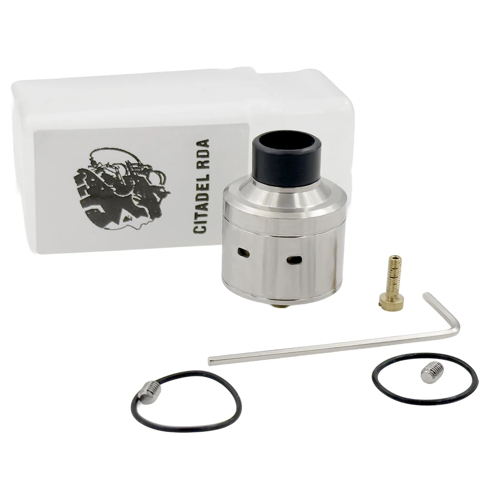 Citadel RDA 22 mm RDA mit 510 BF Pin 316SS Delrin Drip Tip Zerstäuber, wiederaufbaubarer Squonk-Tank