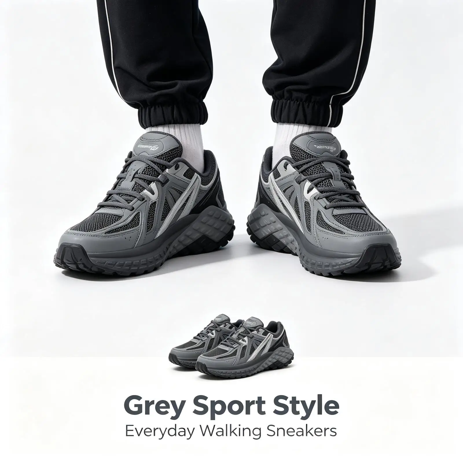 Skechers Men GO RUN Breathable Mesh Anti Slip Memory Foam Running Shoes Lightweight Comfort Sneakers Charcoal Grey 232742-CCGY