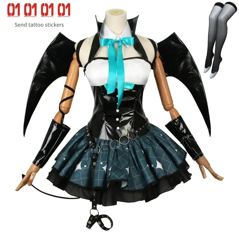 

Hatsune Miku Cosplay Costume l Carnival Uniform Wig Anime Halloween Costumes women