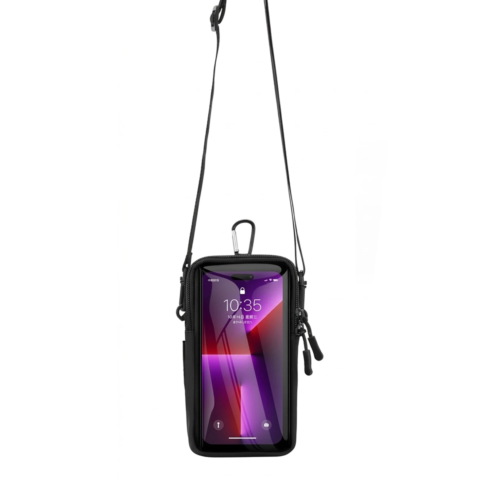 Sport Armband For Smartphone Running Fitness Waist Bag 3-In-1 Design Touch Screen Window Reflective Strips