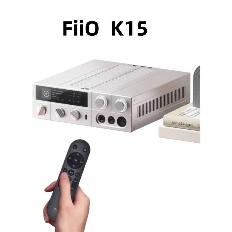 FiiO K15 سطح المكتب DAC ومضخم ضوت سماعة الرأس الراقية AKM DAC AK4497S * 2 مع شاشة لمس 3.93 بوصة 2.4G/5G ثنائي النطاق WIFI مخصص