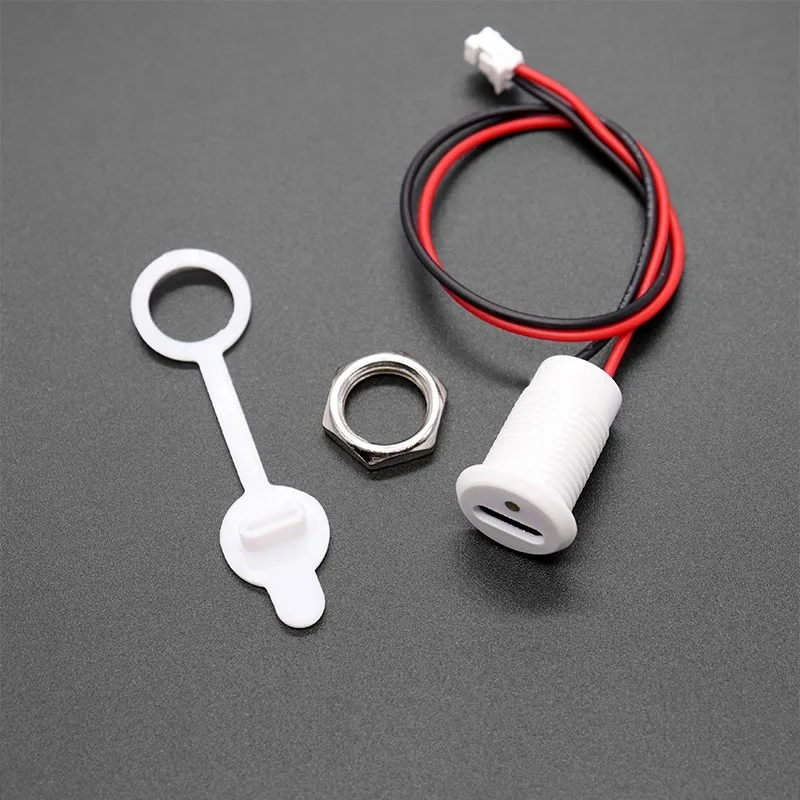 1 Pieza Conector Tipo-C Impermeable con Cable para Mantenimiento de Datos Eléctricos, Puerto de Carga USB, Cable de Soldadura de 2A 4