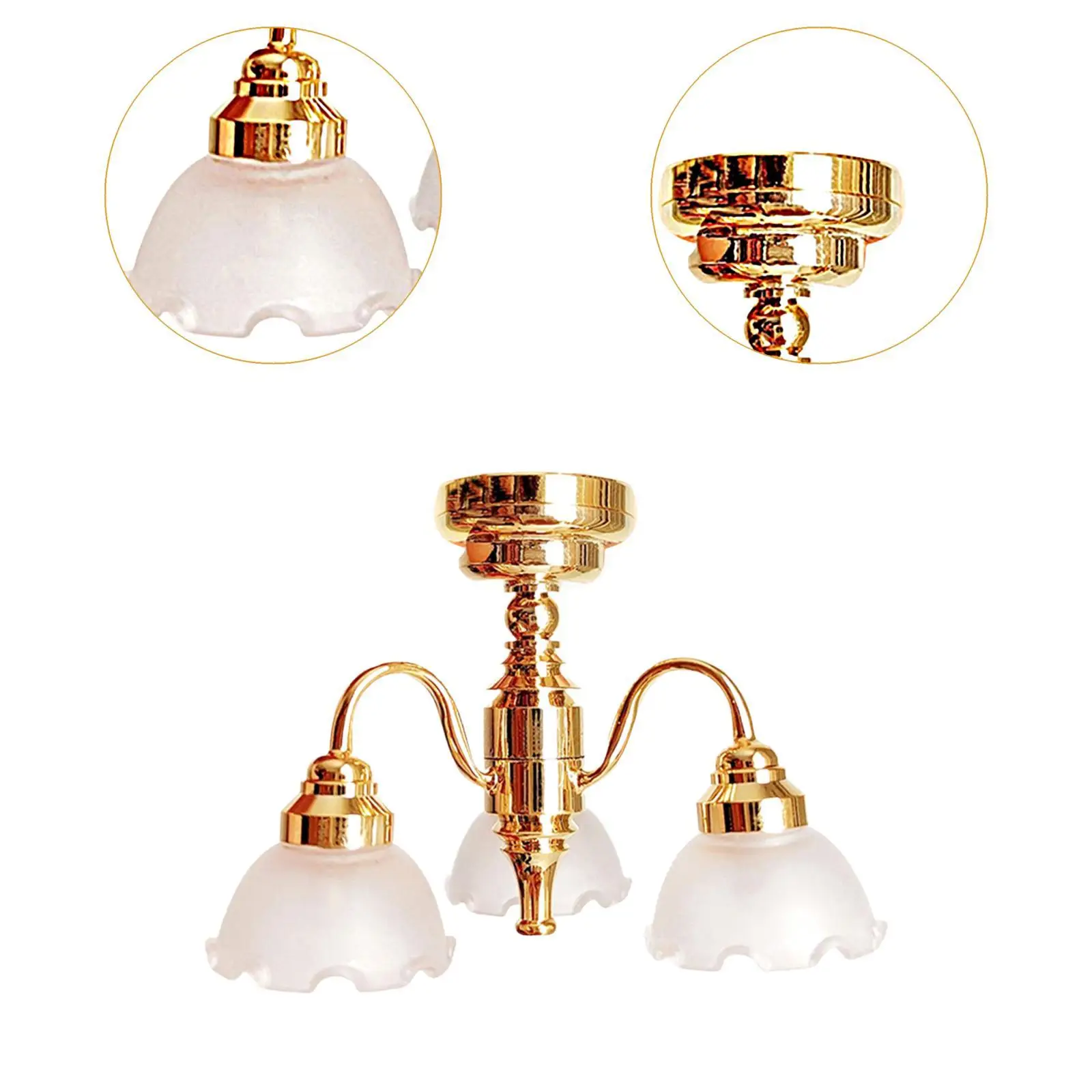 Lampadario per casa delle bambole Decorazioni per casa delle bambole Regali di compleanno Forniture fai da te Foto Prop Giochi di imitazione Giocattolo Artigianato per la cucina dell'ufficio