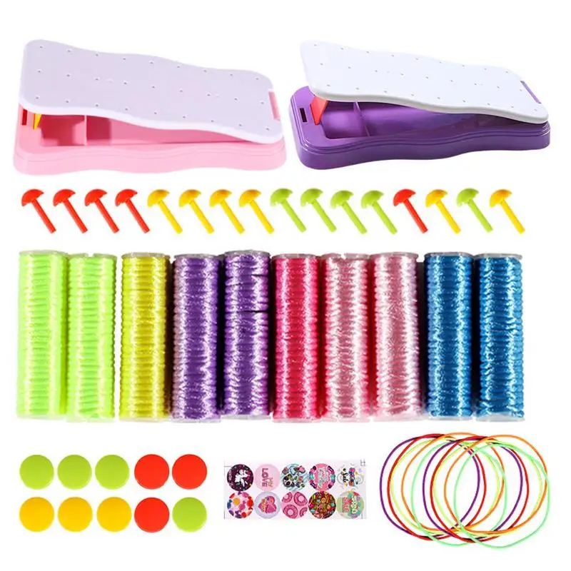 

Bracelet Maker Kit Braider Set For Hand Rope Knitting GirlsFriendship Braider And Bracelet Maker For Children Kids Girls