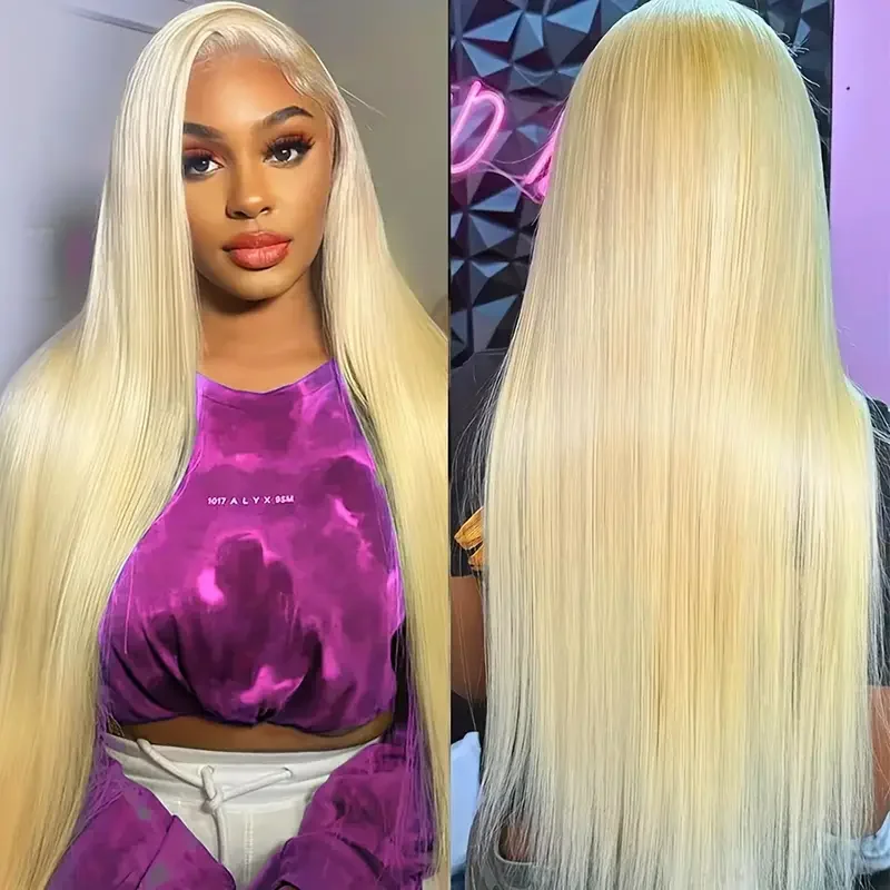 Blonde 613 color 30 Inch Straight 13x4 Lace Front Human Hair Wigs Lace Frontal Wig Honey Blonde Human Hair Wig For Women