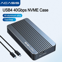 Acasis 40Gbps USB4 M.2 NVMe SSD Case Compatible Thunderbolt 3/4 /5 USB-C M2 NVME SSD Enclosure JHL7440 for M1 M2 Pro/Max Macbook