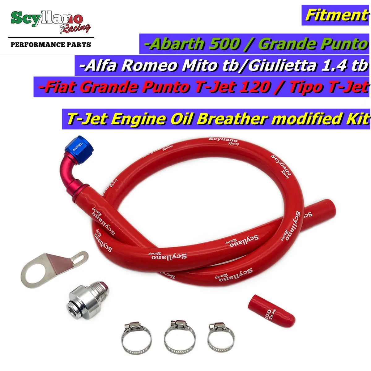 T-Jet Engine Intake Oil Breather Delete Modified Kit For Abarth 500 / Grande Punto & For Fiat Grande Punto 120 / Tipo With T-Jet