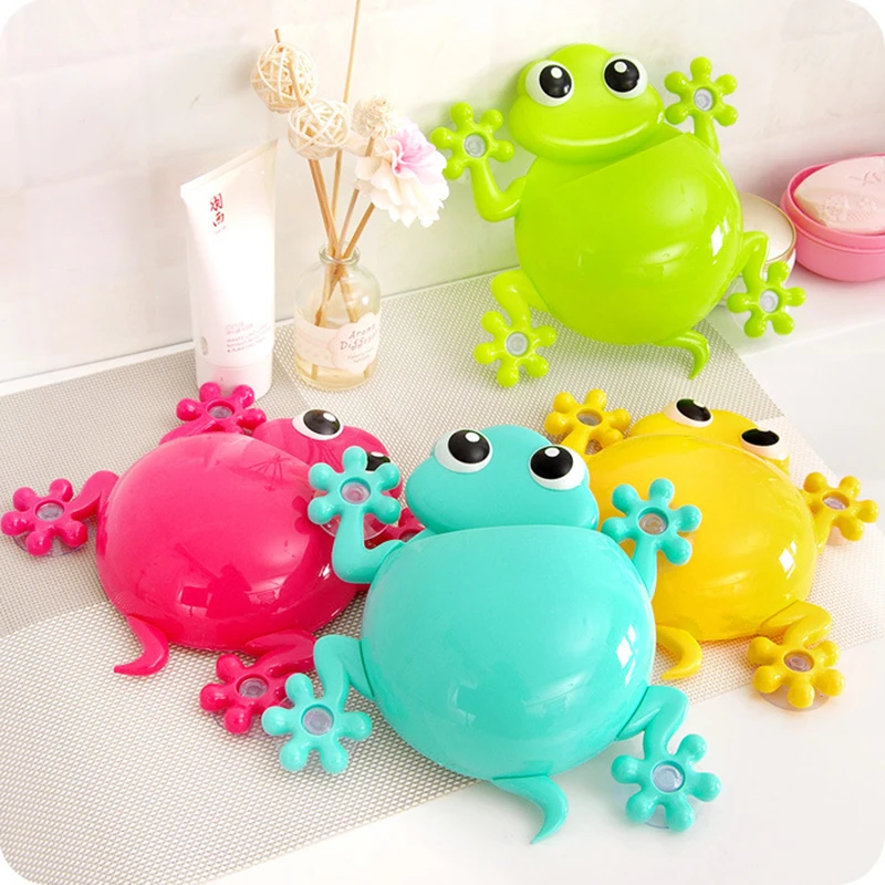 Cartoon animal toothbrush holder Bathroom accessories set Wall-mounted suction cup toothpaste toothbrush storage rack 1pc