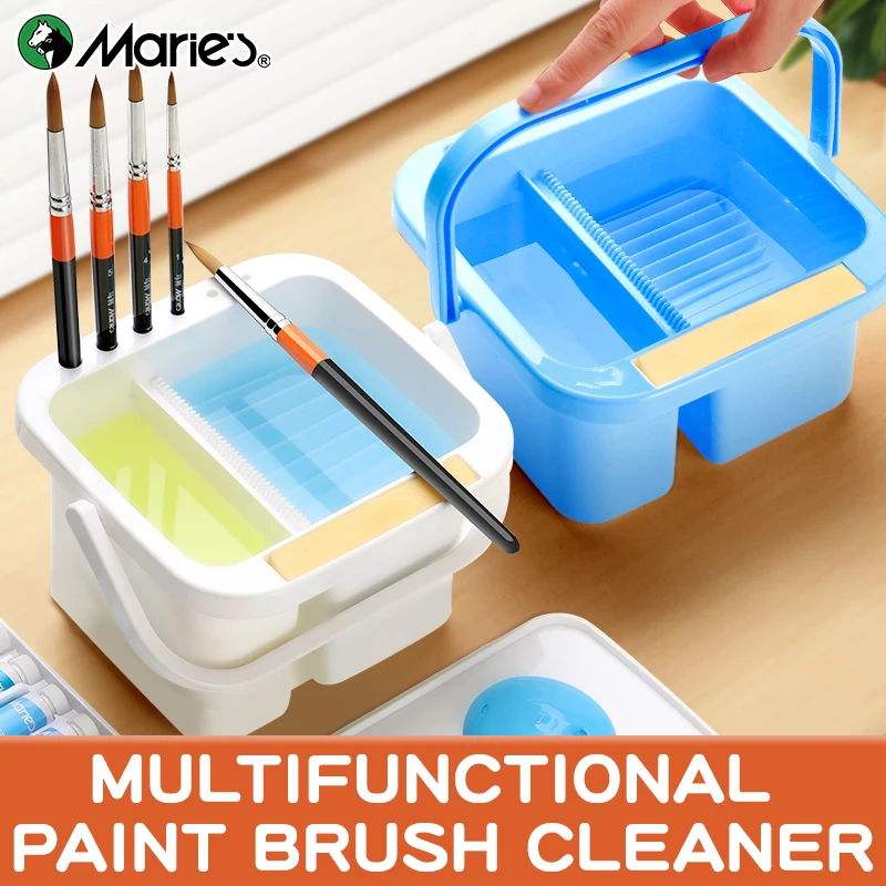 1pc Marie multifunctionele borstelreiniger/wasmachine, wit, roze, blauw draagbare handborstel wastafelhouder, organizer voor acryl