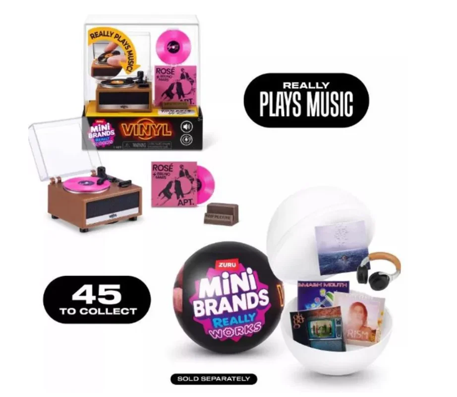 Новинка: Виниловый шарик-сюрприз Zuru Mini Brands с миниатюрными игровыми дисками – коллекционный подарок, идеальный для любителей музыки – миниатюра