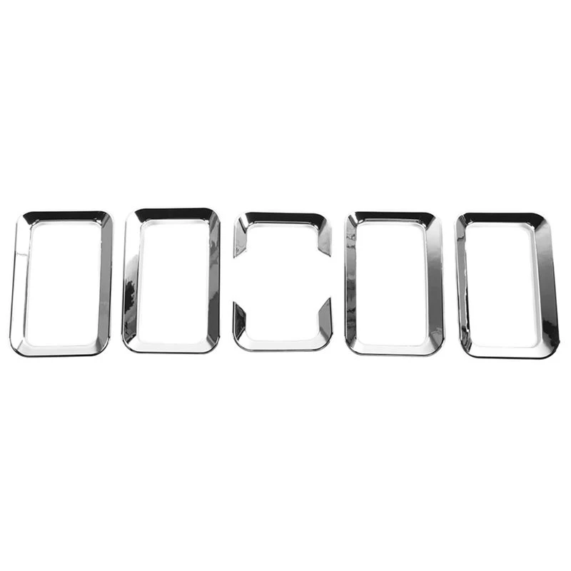 M93K-Front Grill Mesh Inserts Cover Grille Guard Trim Kit(6Pcs) For Suzuki Jimny 19-2024 Car Exterior Accessories Silver