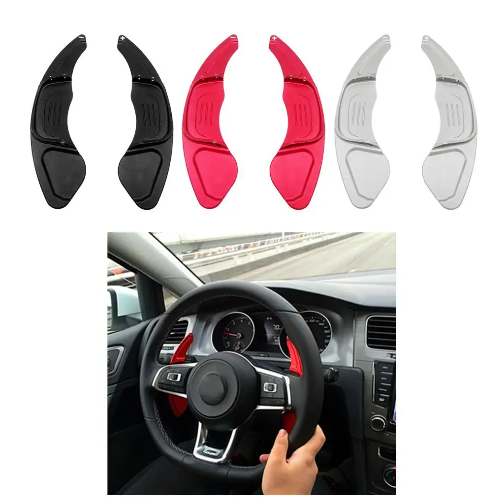 Set of 2 Steering Wheel Paddle Cover,Stylish Paddle Extension Interior Decoration Accessories for VW GTI Scirocco 2015 2016