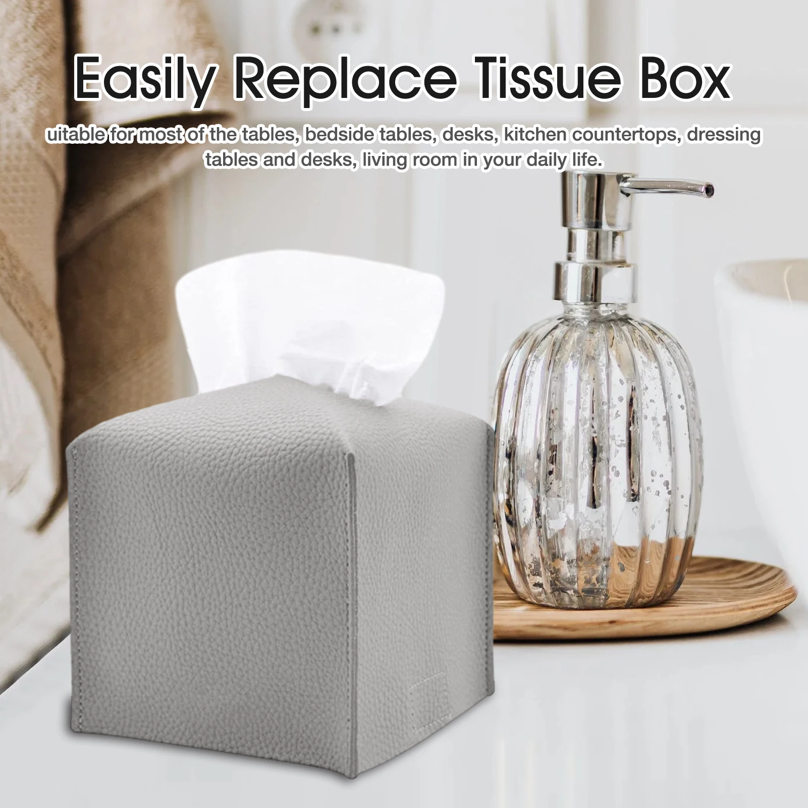 Hot Sale Car-Carrying Toilet Home Bathroom Desktop Pumping Tissue Box PU Leather Living Room Creative Ins Creative Simplicity