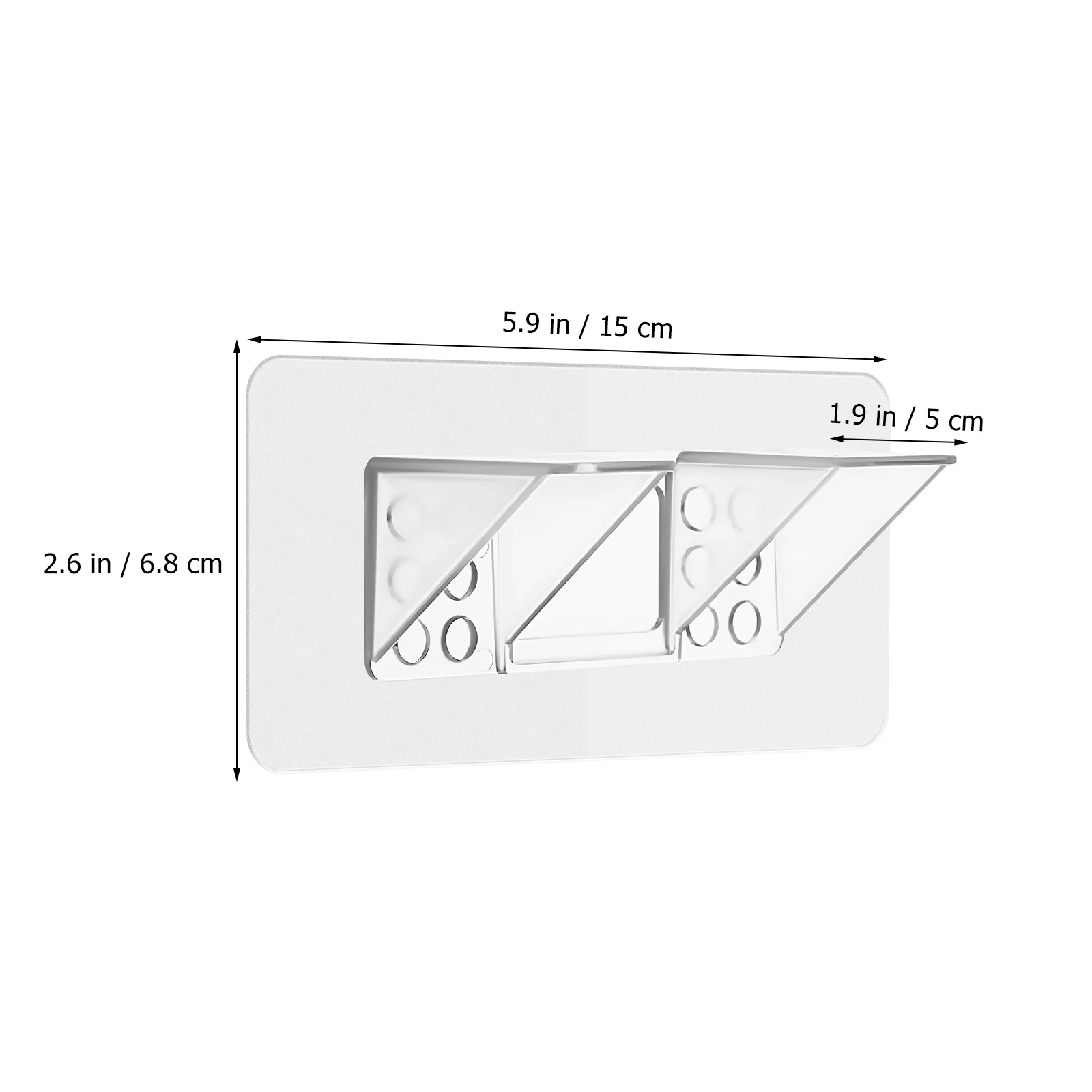 

12pcs Plastic Shelf Supports Clear Pegs 150x70MM Easy Adhesive Strong Capacity Closet Brackets Kitchen Cabinet Storage