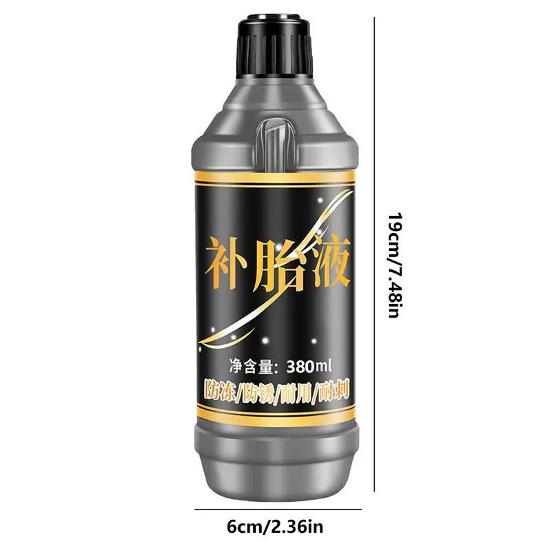 Tire Leak Sealant 380ml Portable Instant Tire Sealer For Sealing Tire Repairing Supplies With Valve Core Tensioner