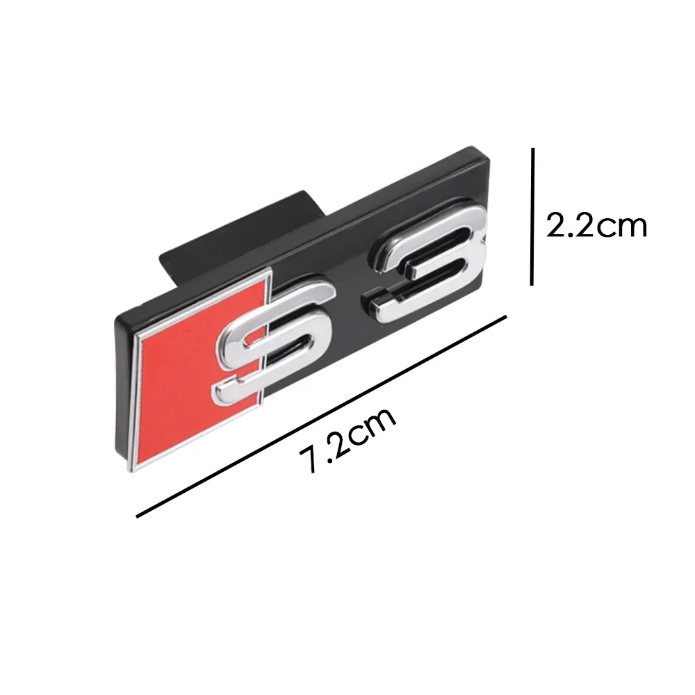 1pc ABS Plastic Car Front Grille Badge Logo Exterior Modification Accessories Decoration Stickers For Audi S4 S3 S5 S6 S7 S8